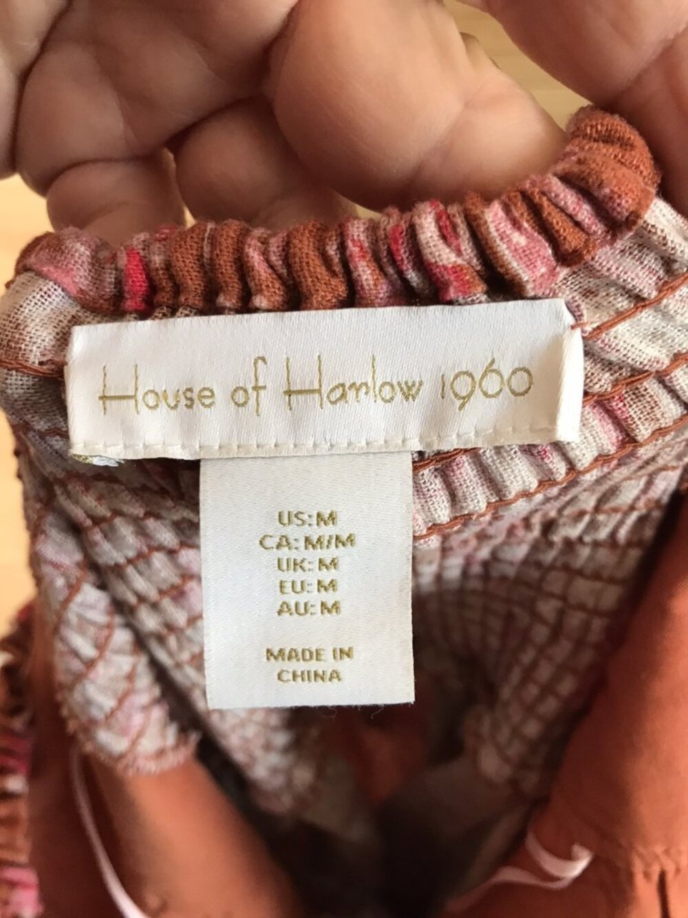 House of Harlow 1960 sz M Medium Helena Floral Linen Maxi Prairie Dress Cottage - Picture 6 of 7